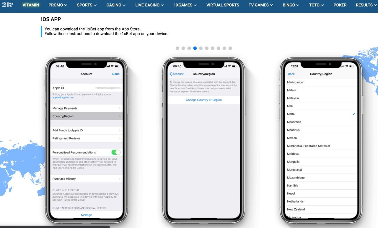 download 1xbet on iphone